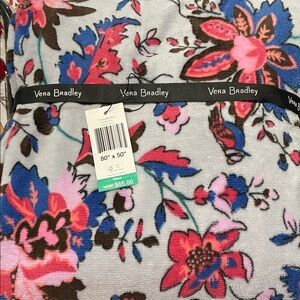 Vera Bradley Gray Floral Throw Blanket